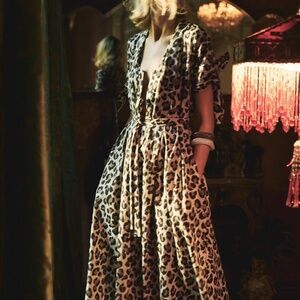 Animal Print Shirt Dress ZW Collection NWT